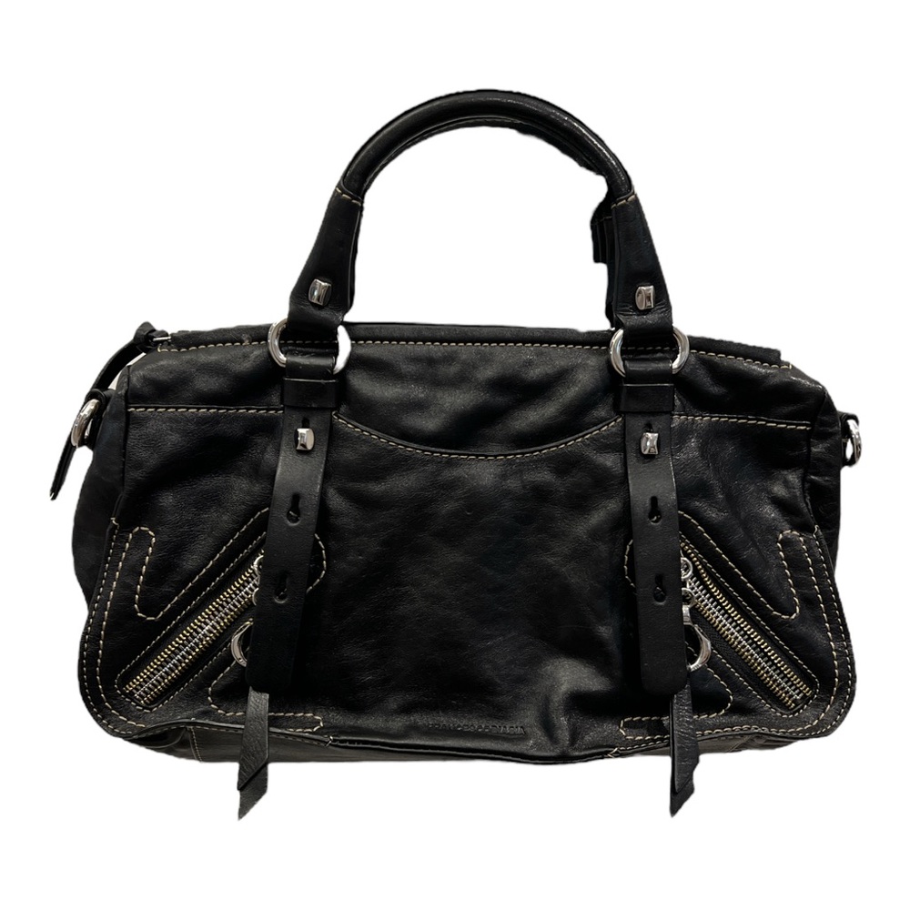 COPY - Francesco Biasia Black Zip Detail Bag
